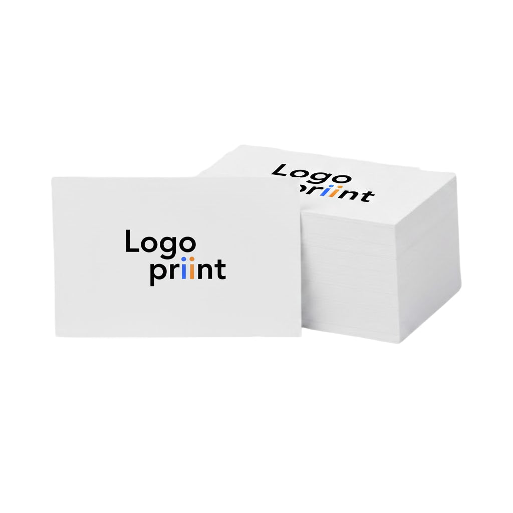 Carte de visite blanche personnalisable avec logo.