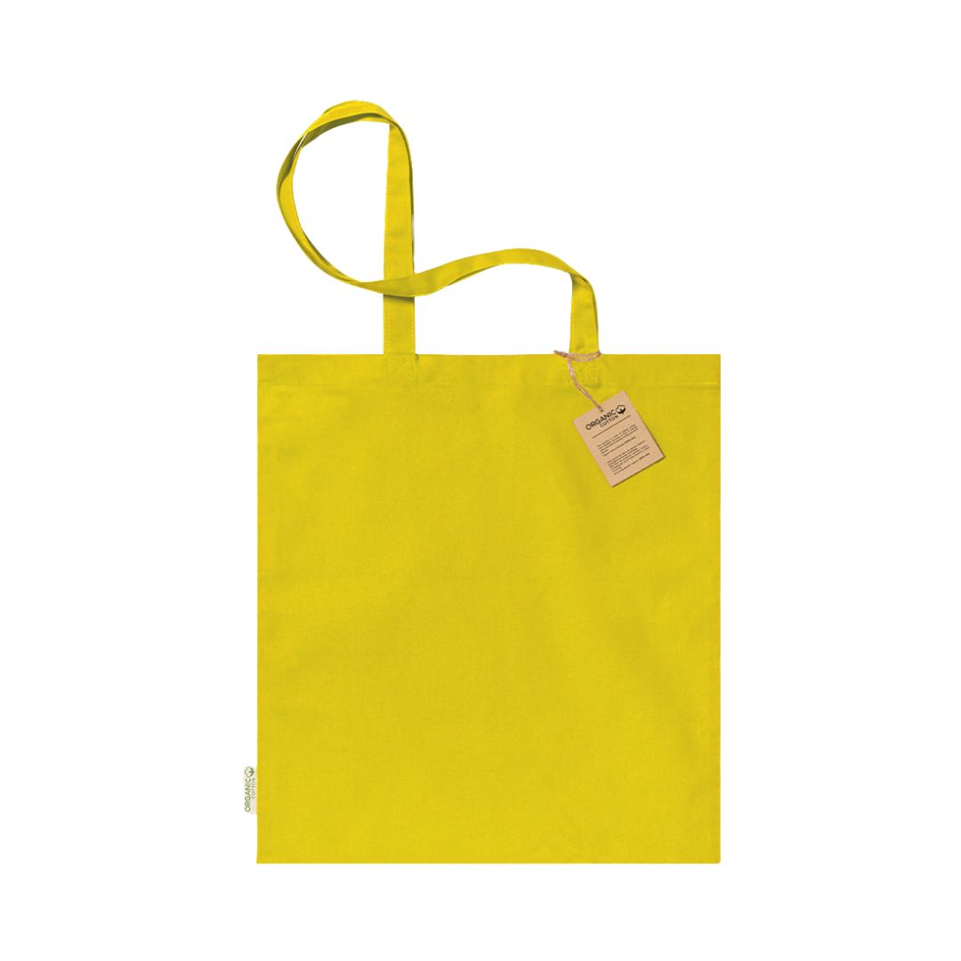 Tote bag Klimbou jaune personnalisable avec logo.