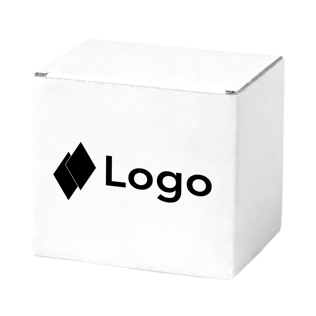 Boîte Avider blanche personnalisable avec logo.