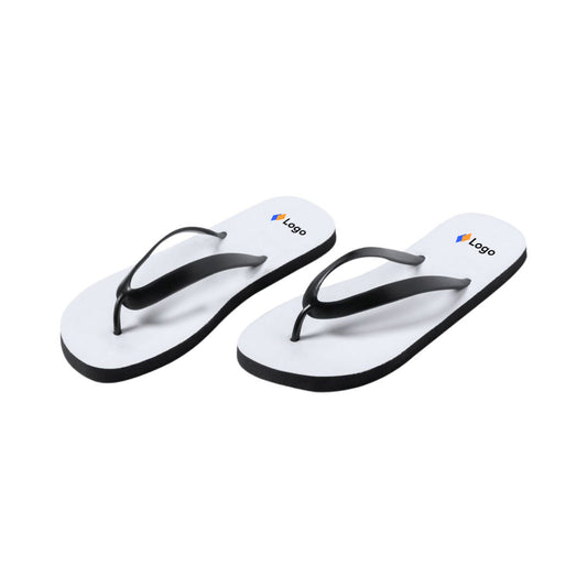 Tongues Badrak blanches et noires personnalisables avec logo.