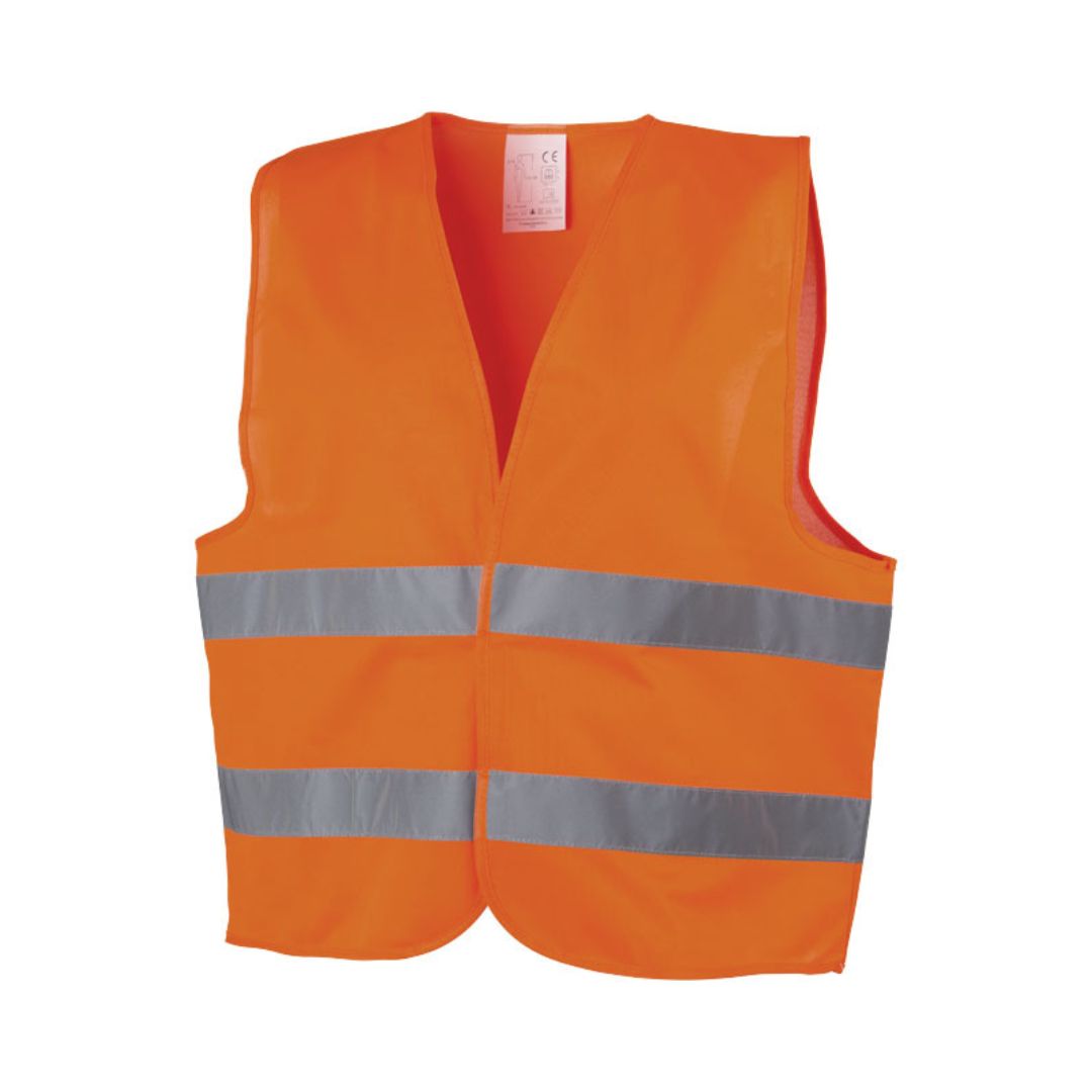 Gilet de sécurité Smart orange unisexe personnalisable avec logo.